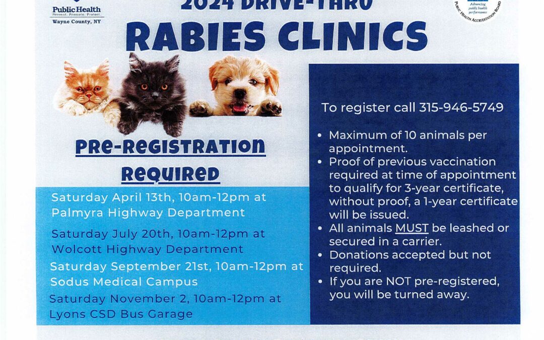 2024 Wayne County Rabies Clinics