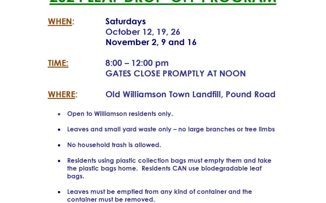 2024 Leaf Drop Off Program