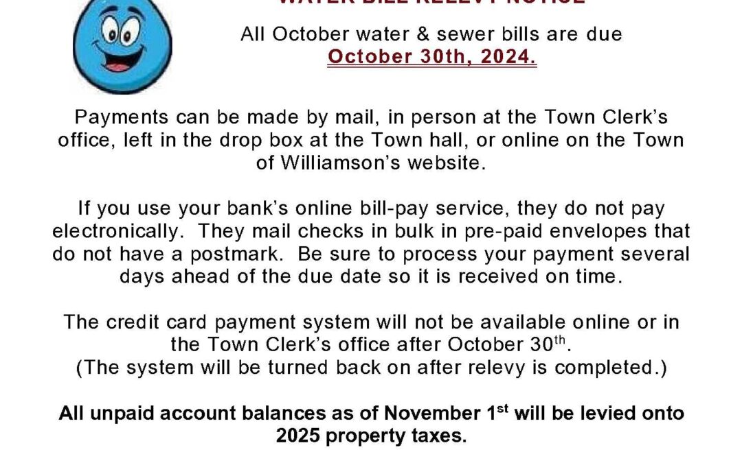 Water Bill Relevy Notice